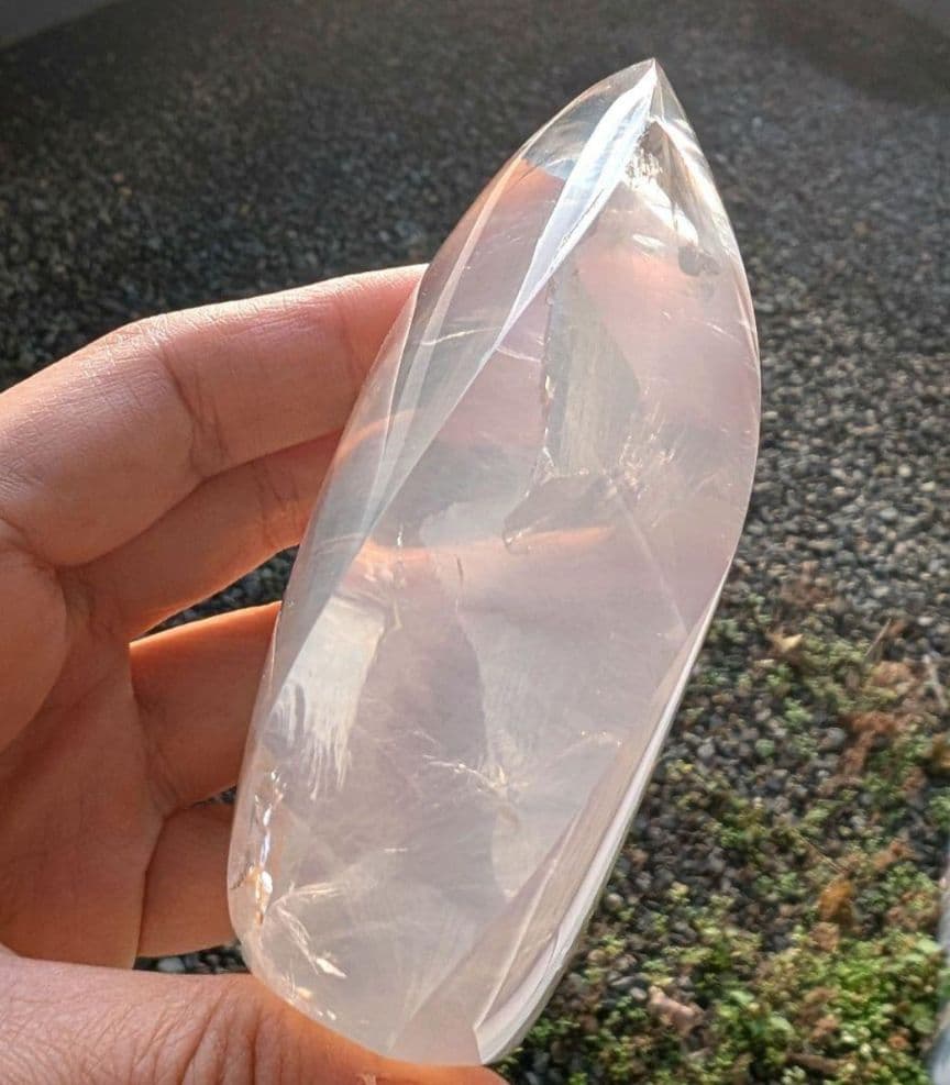 高品質】ピンクジラソルクォーツ虹レインボー原石天然石インテリア