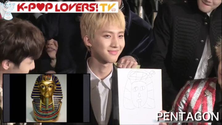 PENTAGON フイ 直筆サイン入り色紙