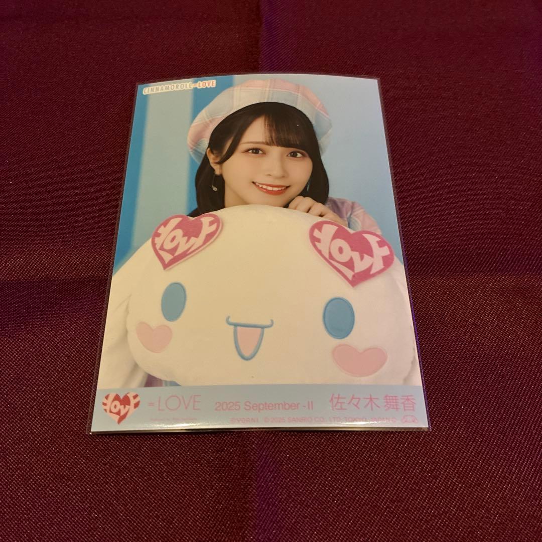 佐々木舞香イコラブ シナモロールコラボ2025 生写真 直筆 シナモン