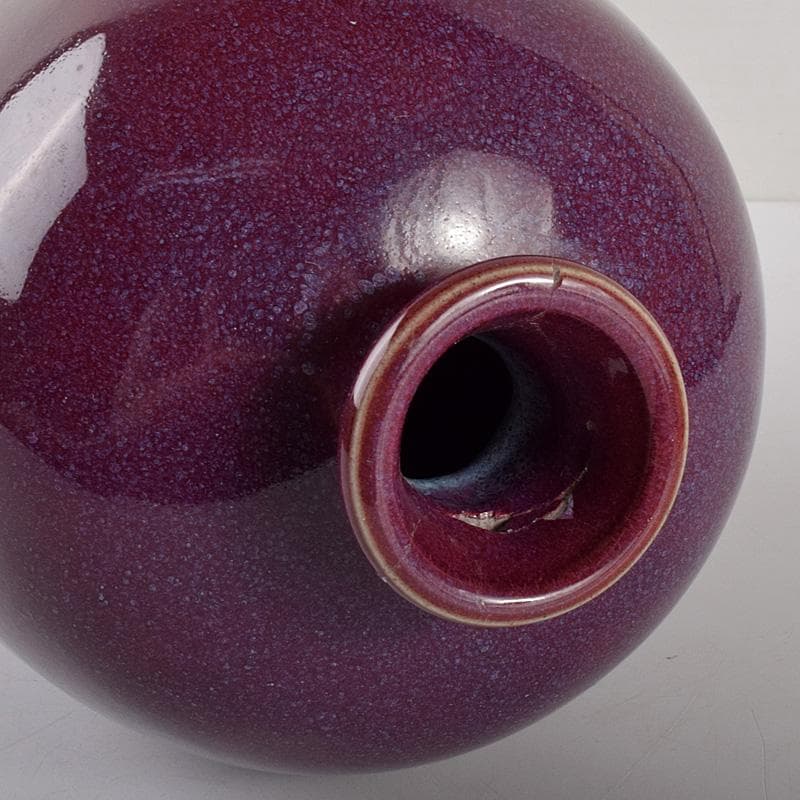 中国 辰砂紅釉 珊瑚釉梅瓶 M R4734B