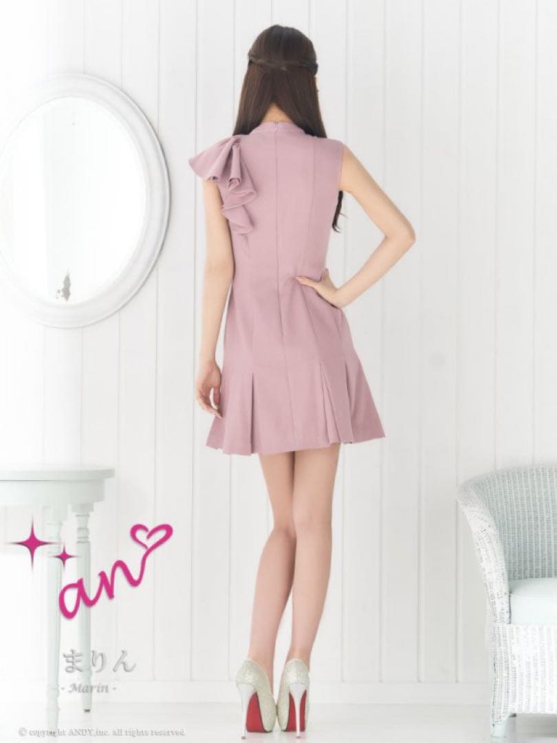 an ピンク フリルドレス S