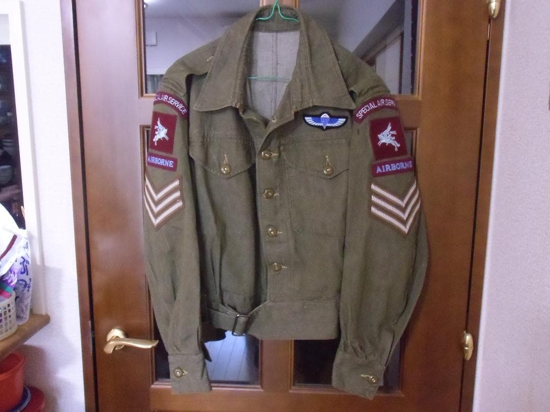 ＧＢイギリス軍/英軍＊１９５２年＊グリーンデニム製バトルドレス（実物） GBイギリス軍/英軍＊1952年＊グリーンデニム製バトルドレス