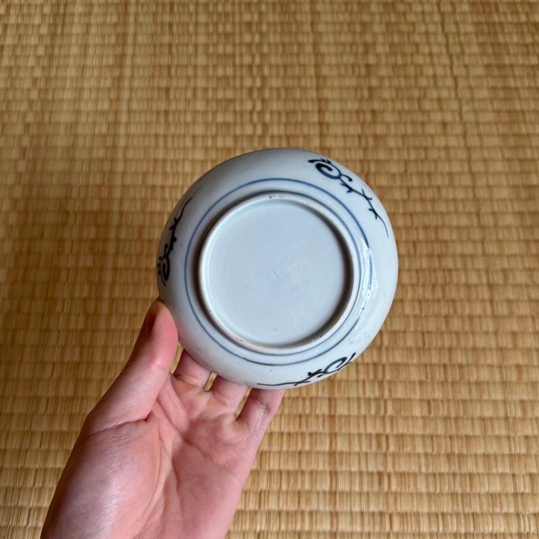 古伊万里 染付 捻り文 小皿 江戸時代 古染付 古波佐見 古美術 骨董 民