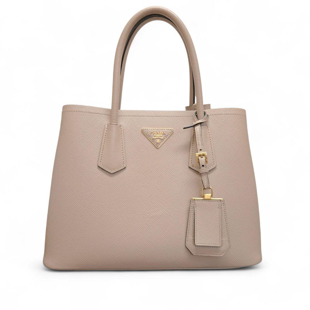 極美品✨プラダ サフィアーノキュイール ハンドバッグ ベージュ 1BG887