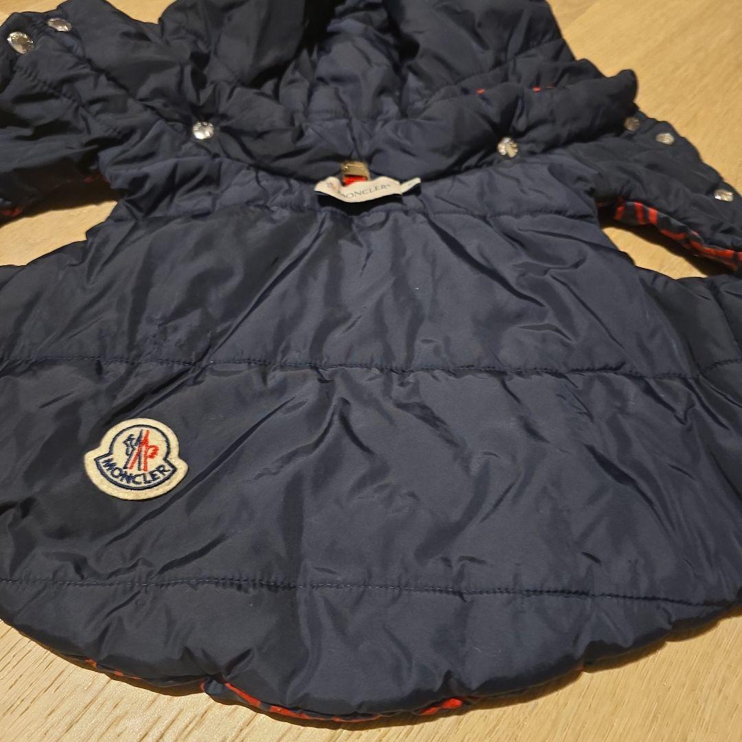 R*様 モンクレール 犬 ダウン ネイビー 赤 紺 リバーシブル コート POL