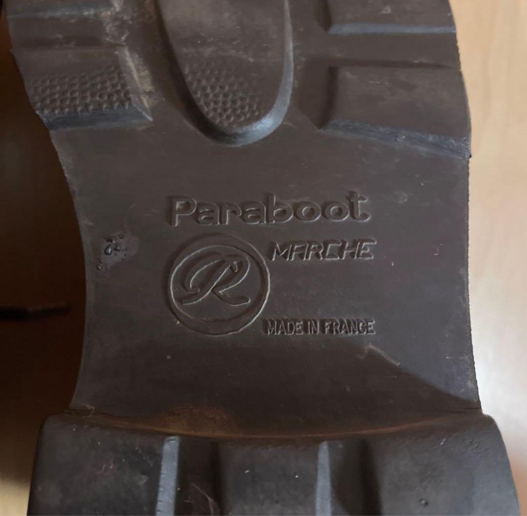 フランス製【パラブーツ】ヴィンテージでかタグ ミドルカットモカシンレザーシューズ
