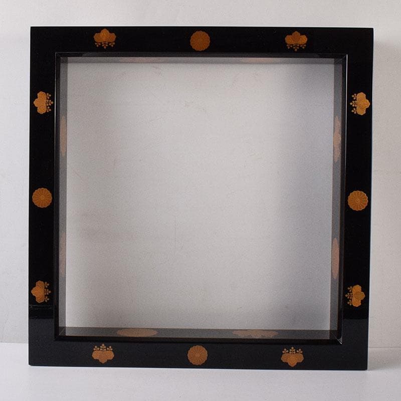 茶道具　塗師　五代　石川蝋石作　高台寺蒔絵　炉縁　共箱　C　7241C