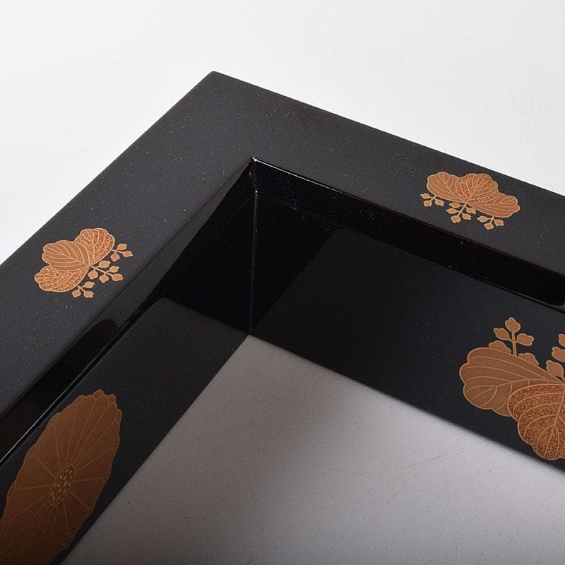 茶道具　塗師　五代　石川蝋石作　高台寺蒔絵　炉縁　共箱　C　7241C