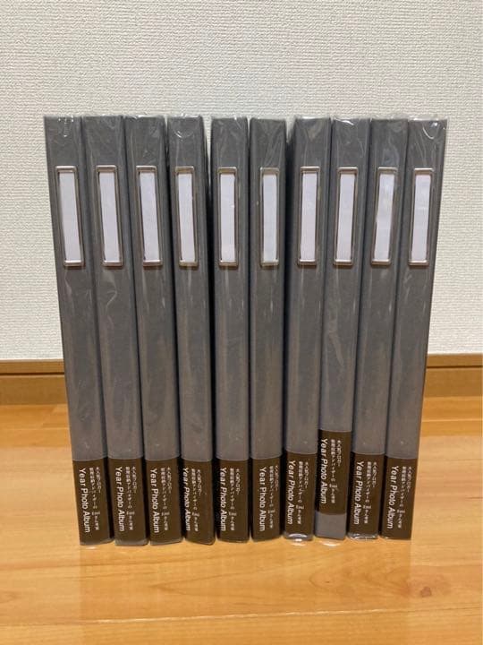 ナカバヤシイヤーフォトアルバム10冊セットグレー整理収納アドバイザー