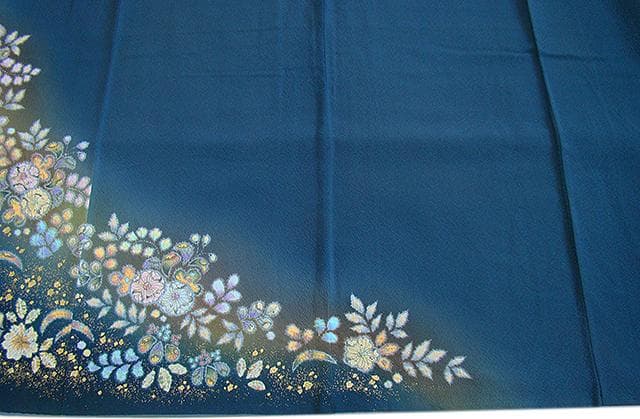 値下げ交渉OK！ロング寸 作家物 ちりめん 絞り 辻が花 訪問着 正絹