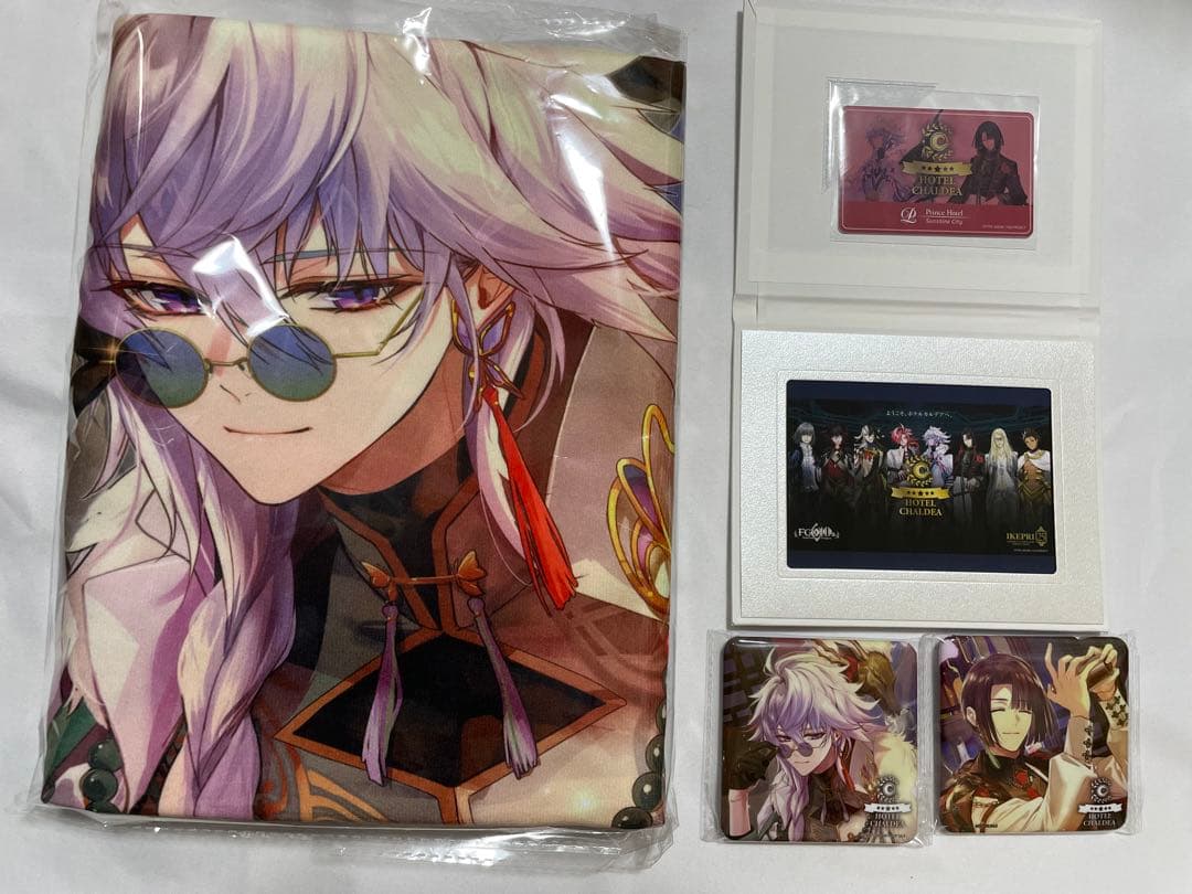 FGO ホテル アメニティ バスタオル 缶バッジ カードキー マーリン