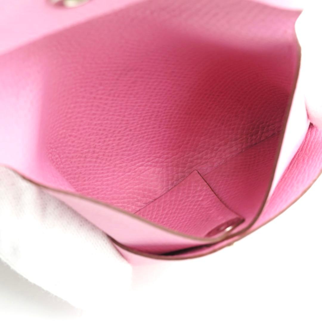 ✨新品未使用・箱付き✨　HERMES ケース　バスティア　エプソン　ピンク