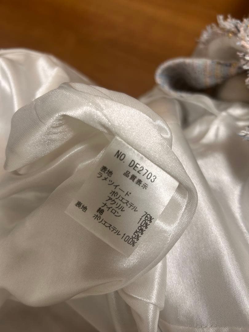 DEA アシンメトリーフリルｘラメツイードキャバドレス