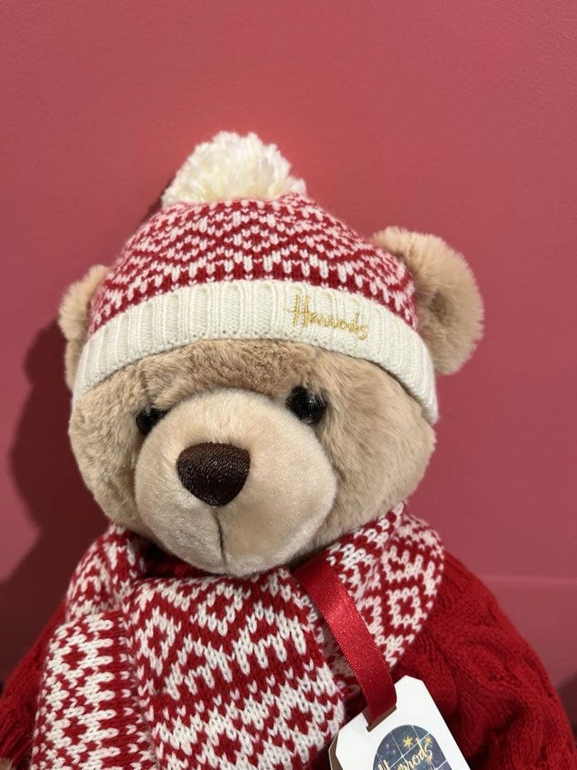 ハロッズ テディベア 2025年 クリスマスベア くまさん ぬいぐるみ