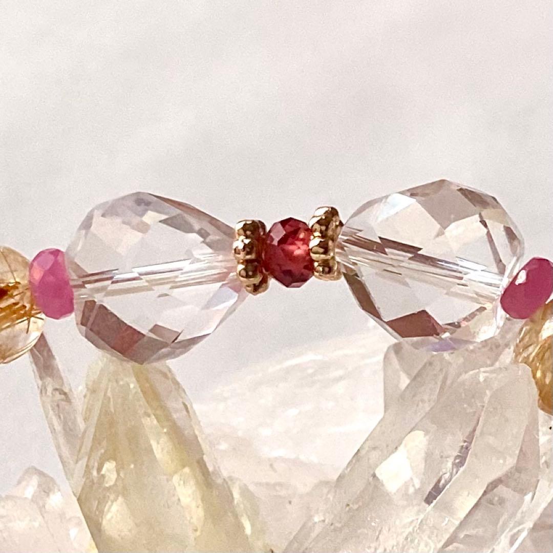 にゃんたま* 様 専用☆ブレスレット ストロベリークォーツ ♪ 388