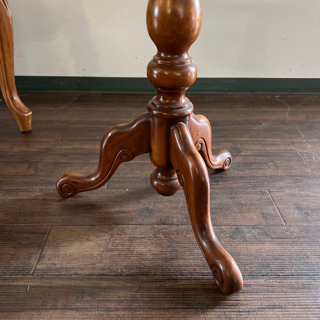 k987r115 イタリア製 象嵌細工のサイドテーブル コーヒーテーブル 円形