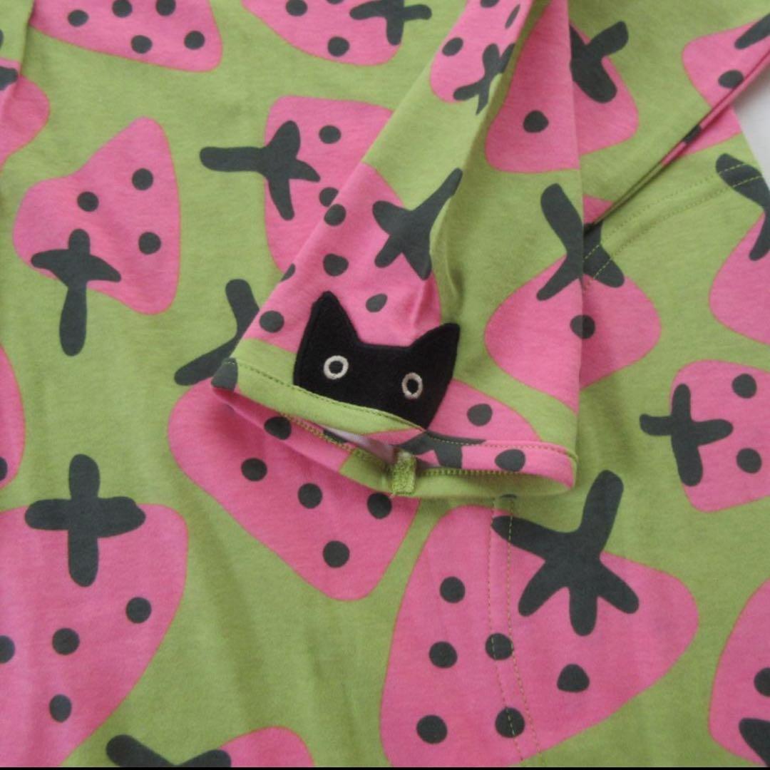 Atsuko Matano マタノアツコ　イチゴ柄ルームウェア ワンピース　M