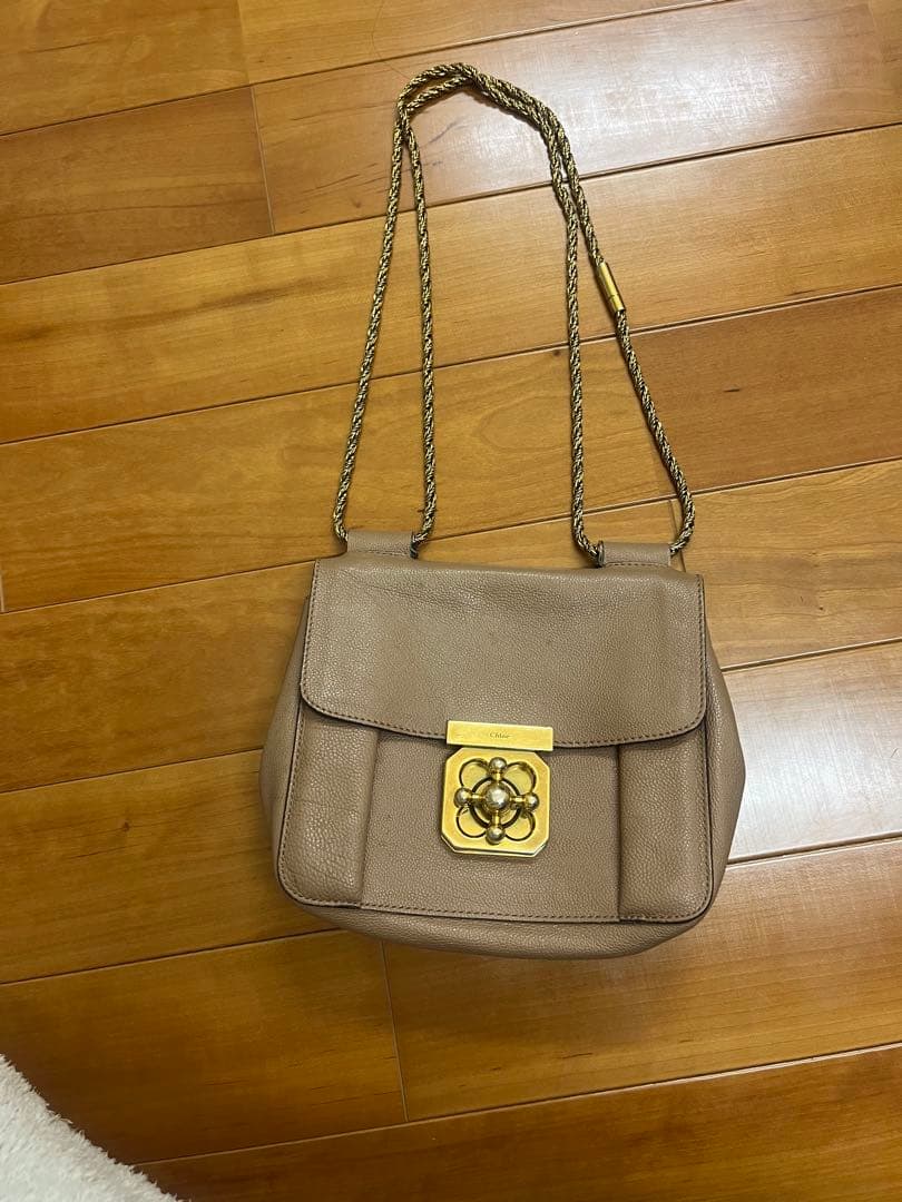 Chloé ベージュ ショルダーバッグ エルシー　クロエ