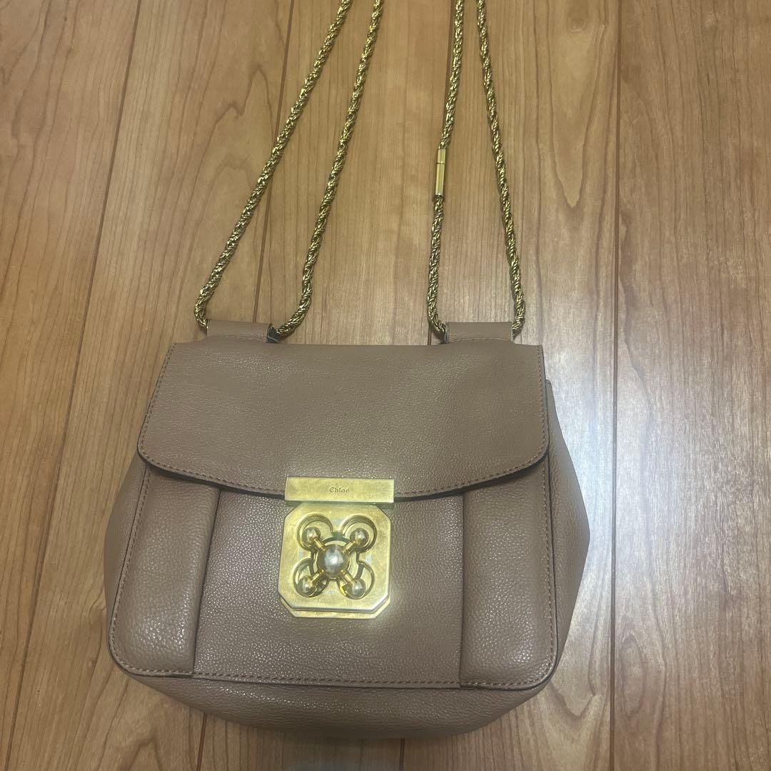 Chloé ベージュ ショルダーバッグ エルシー　クロエ