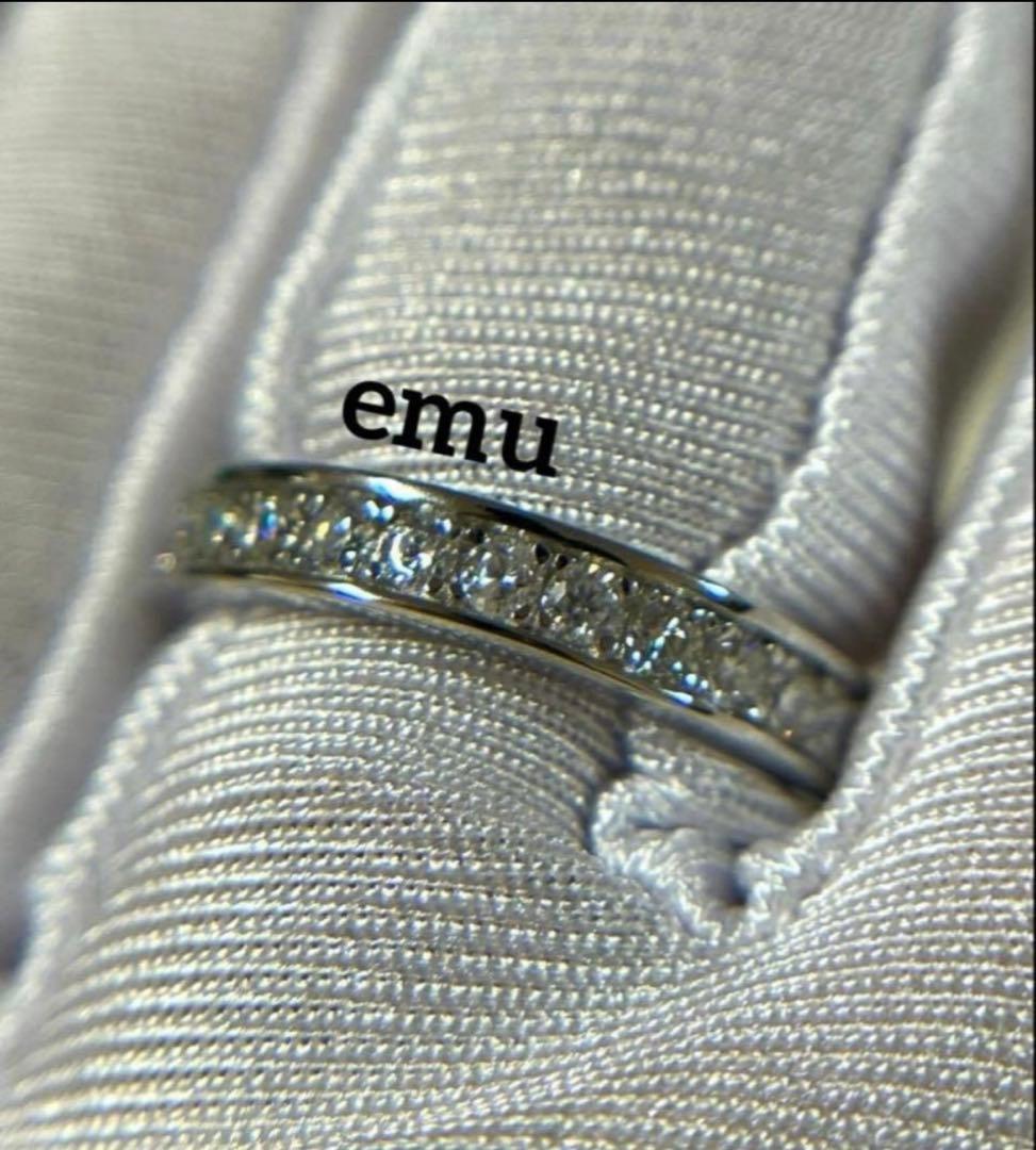 最高級モアサナイト / フルエタニティリング / レール留め