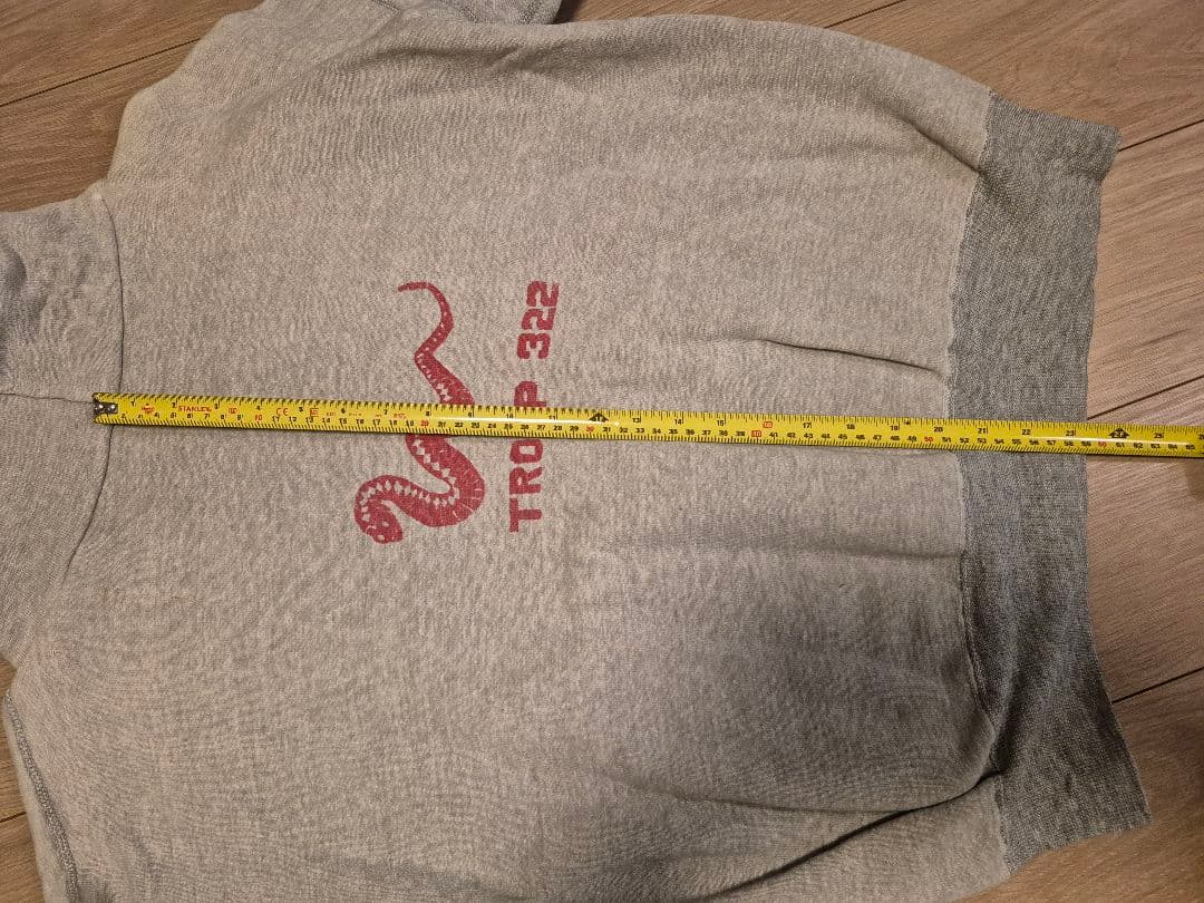 ヴィンテージ　ツートーン　スウェットパーカー　 染込プリント　60s 70s