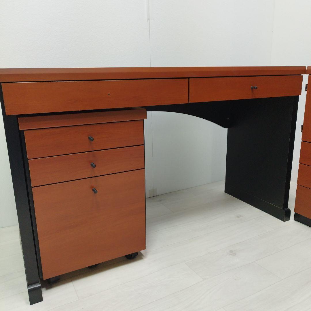 ③チェスト　パソコンデスク システムデスク 棚 チェスト 大型 モダン