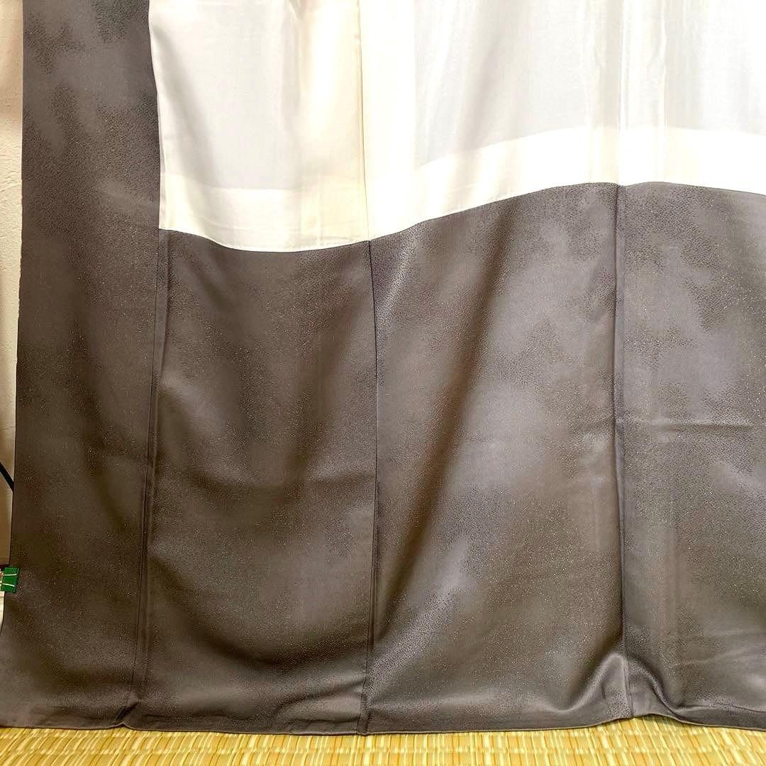 着物-辻が花着物61【未使用・しつけ付き】辻が花の訪問着 正絹 グレー