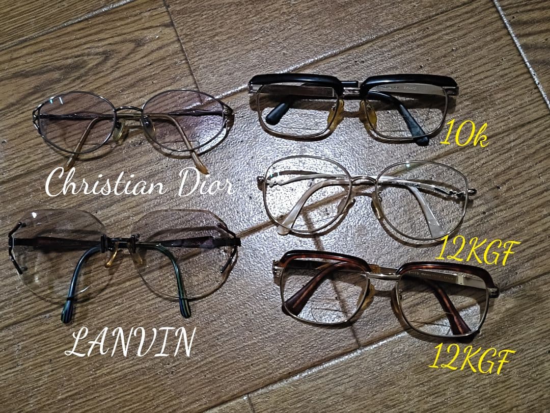 10K/12KGF/SV925/18KGP刻印 貴金属眼鏡GUCCI等まとめ売り