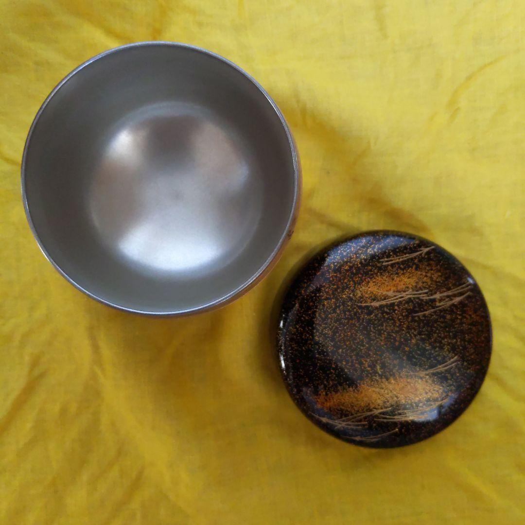 茶道具 棗 大棗 松葉散し 中村宗尹 作 銀地 表千家 裏千家 【匿名配送