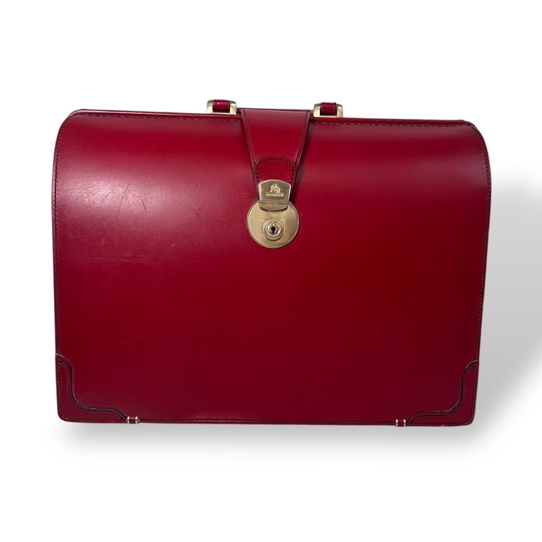 ココマイスター ブライドル ダレスバッグ ビジネスバッグ スイスレッド レザー