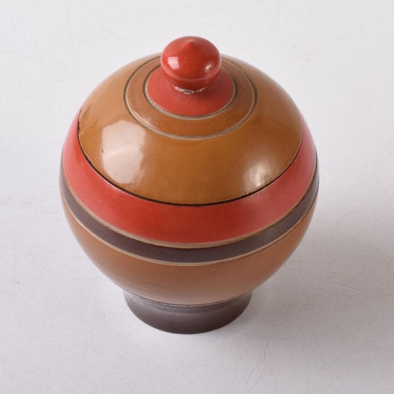 茶道具　漆塗　独楽　莨入　煙草入　時代箱付　V　8240