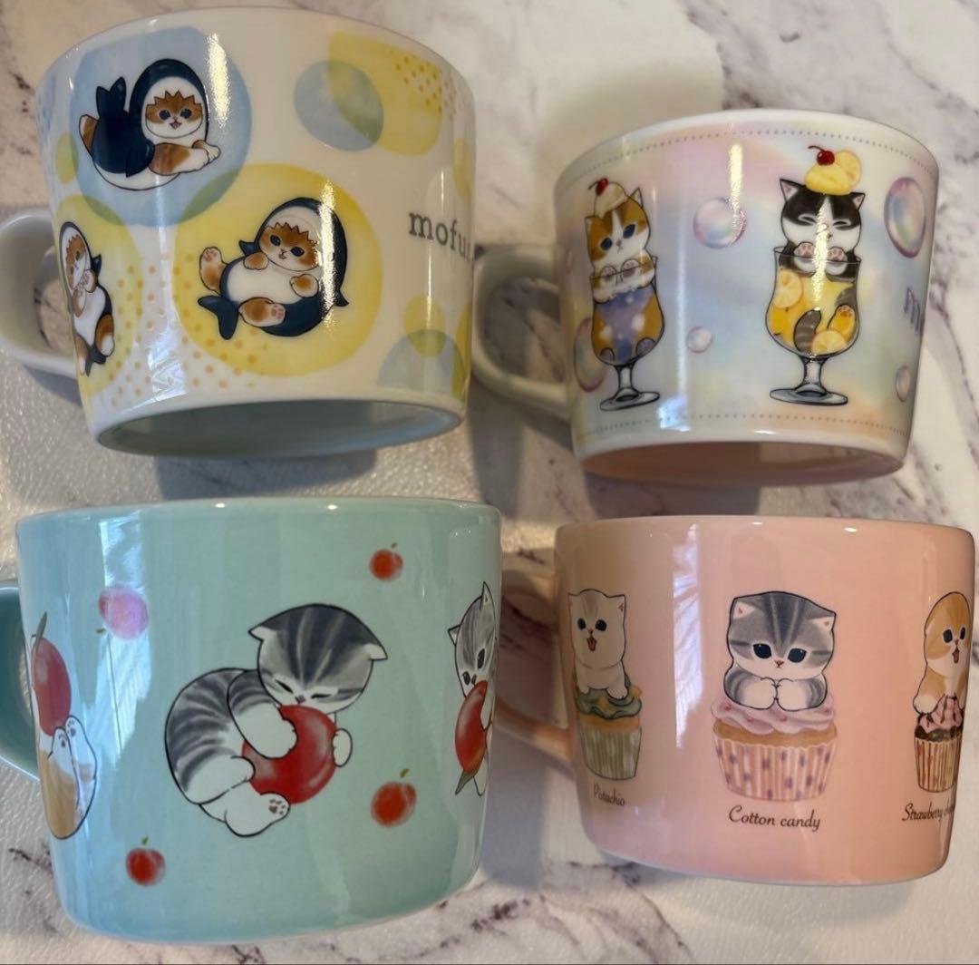 mofusand、マグカップ４個、シール類まとめ売り