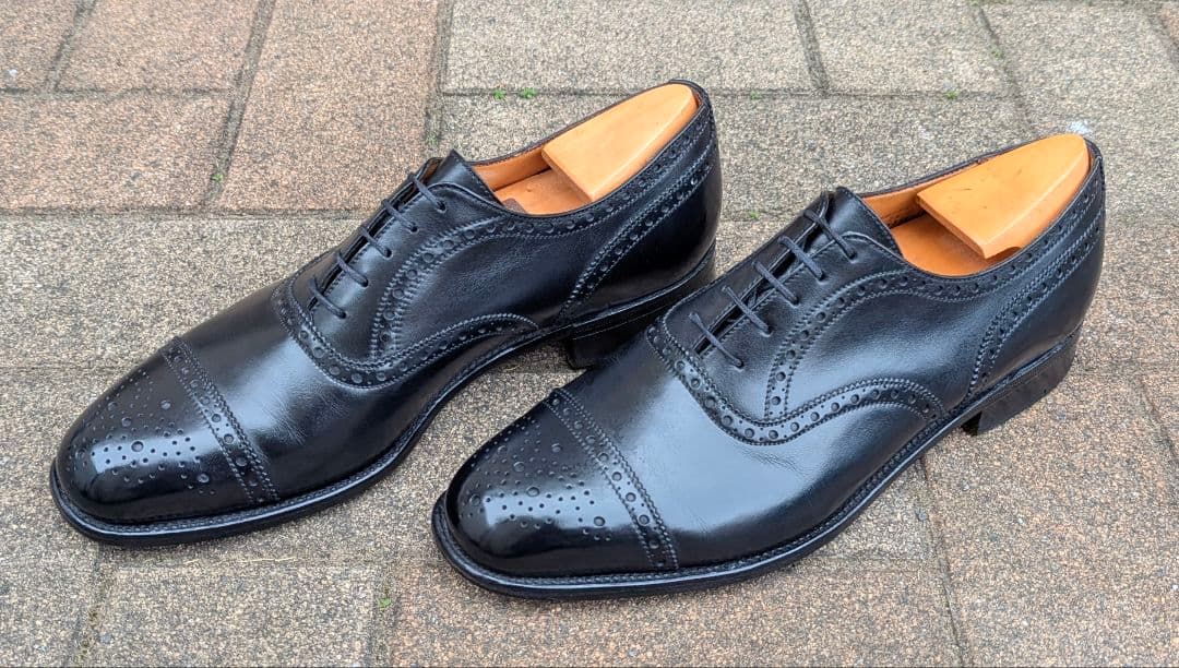 クリスマスセール！廃番品j.m.weston310セミブローグ7.5Dブラック