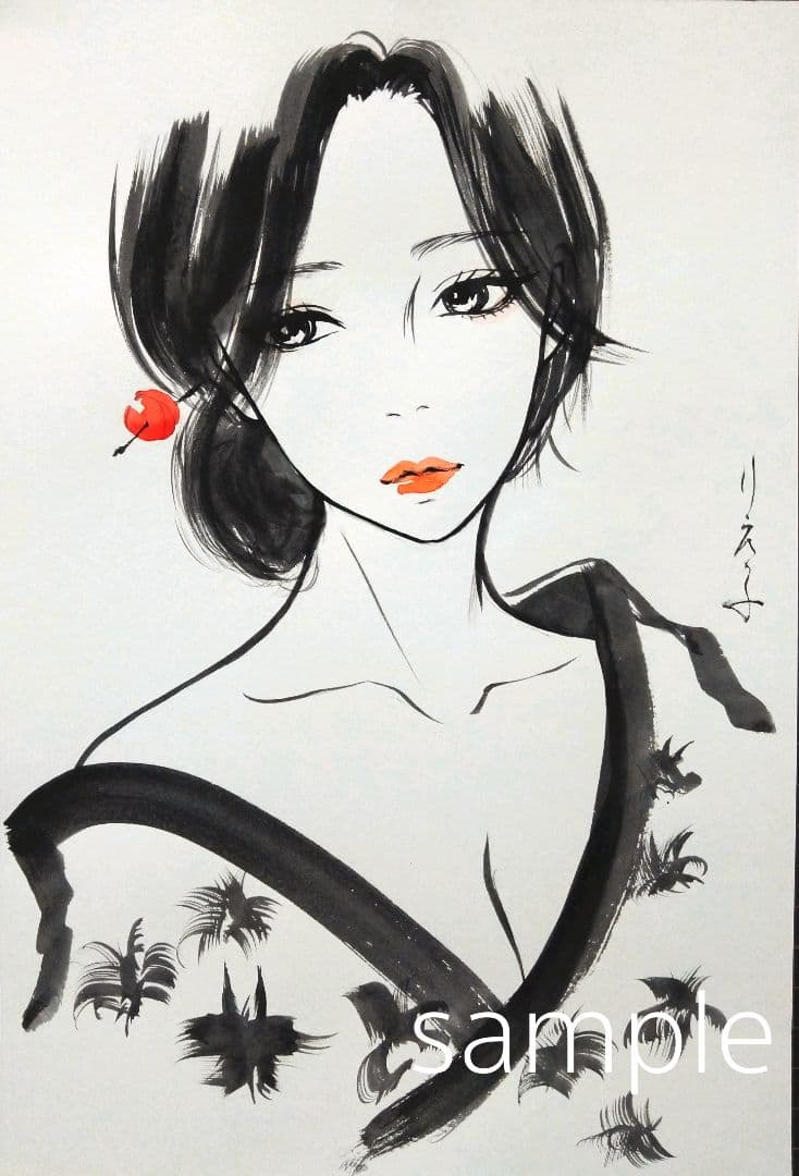 24531A 肉筆原画手描きイラスト絵画ドローイング