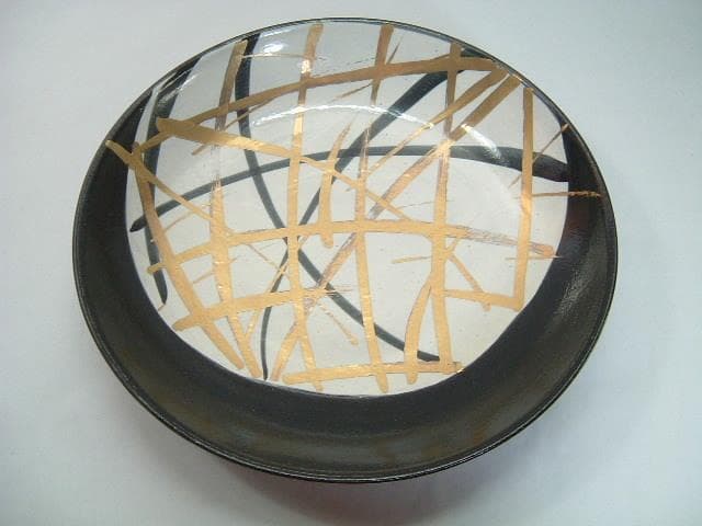 鉢□武蔵野盛鉢【陶祥窯作】招月庭陶 所・黒釉