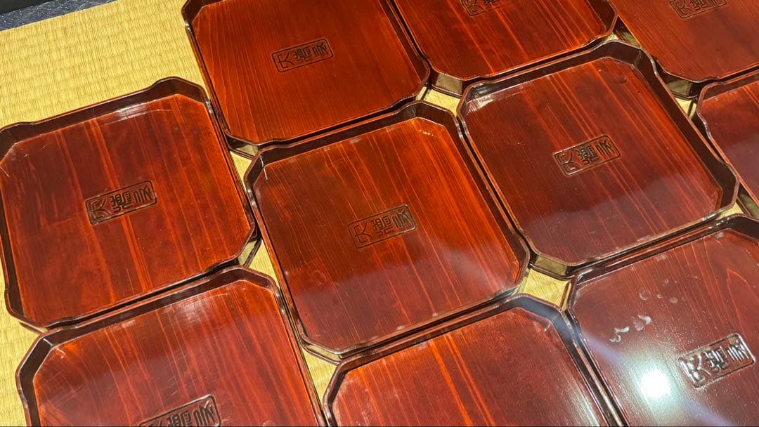 溜塗 大徳寺弁当 10客 縁高 共箱