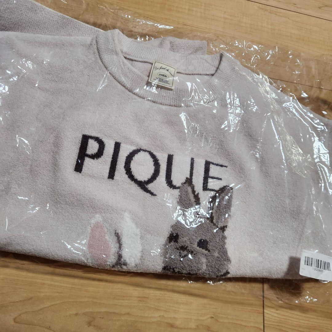 ジェラピケ　オンライン限定　ツインラビットジャガードプルオーバー