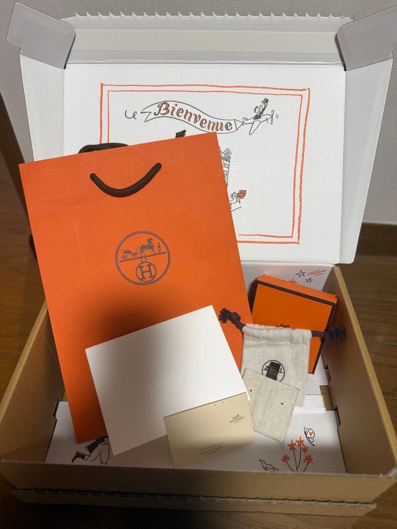 HERMES エルメス ギフトボックス セット ピアス 空箱 ショッパー 巾着
