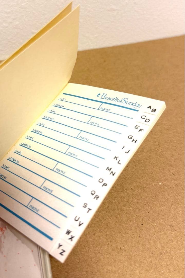 クツワ Beautiful Sunday アドレス帳 メモ帳 ファンシーレトロ