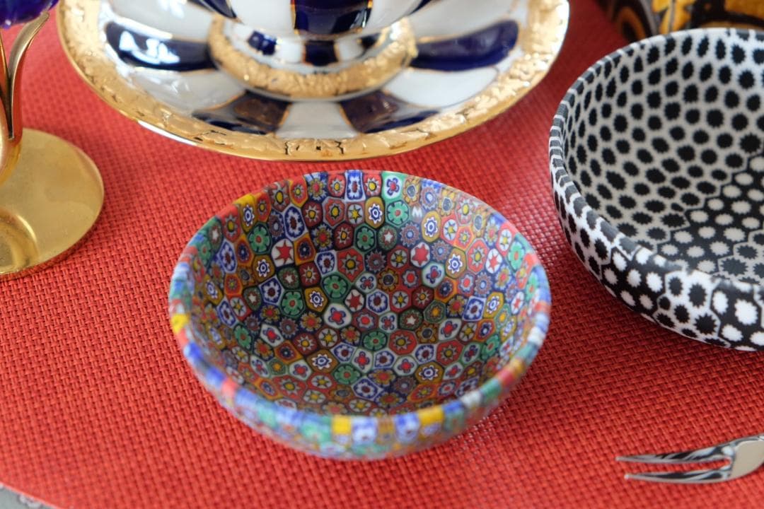 ミルフィオリ プレート ベネチアンガラス 皿 ヴェネツィアングラス