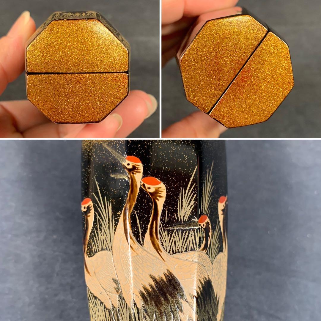 E325 送料無料 色絵ぶりぶり 香合 茶道具 茶室 茶道 香道具 共箱