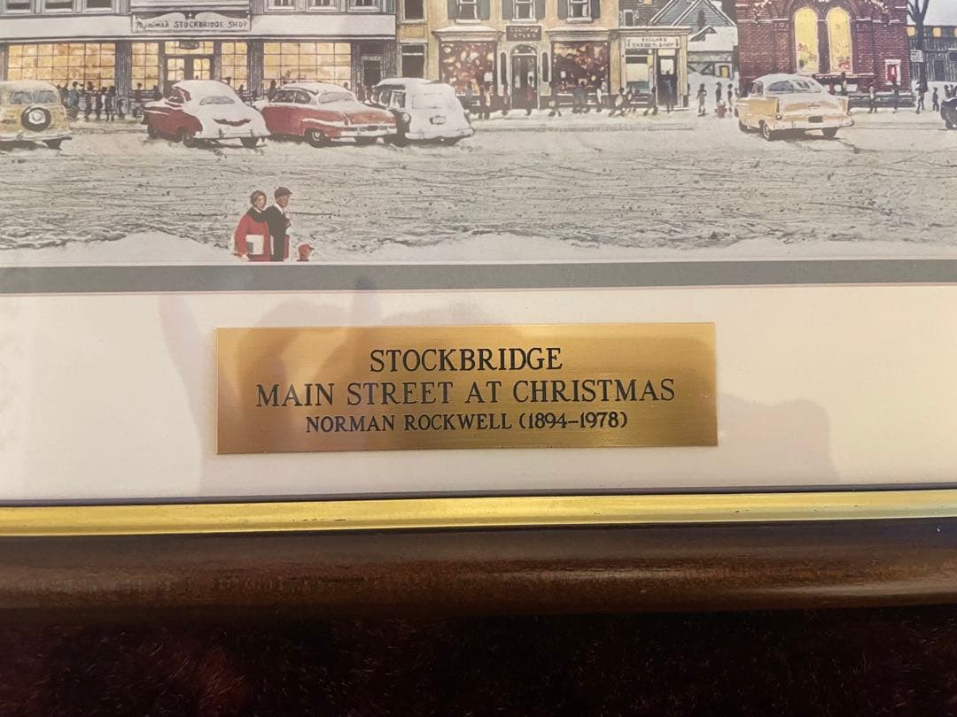 【希少】ノーマンロックウェル美術館購入 代表作品ストックブリッジ 額装