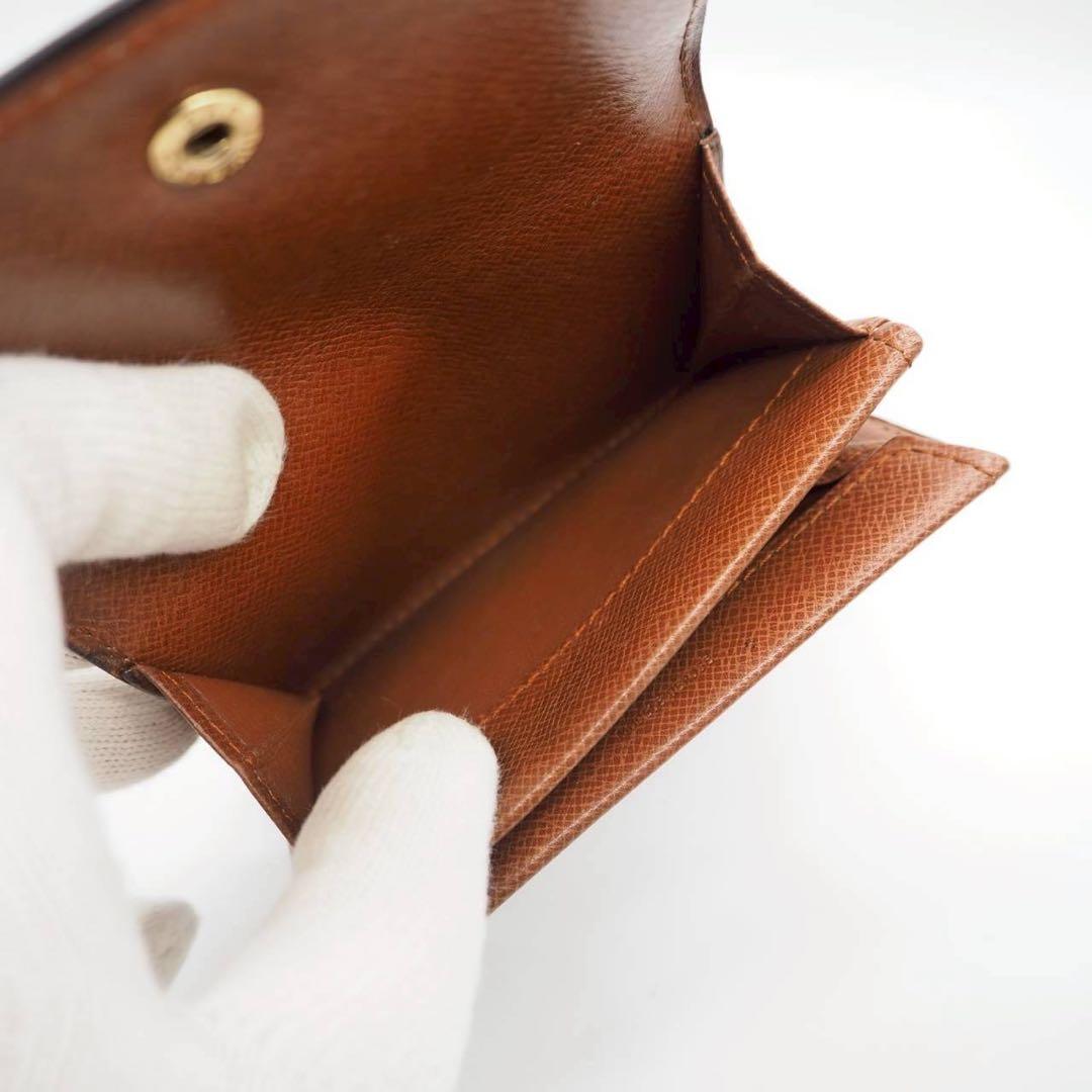 ルイヴィトン ポルトモネプラ モノグラム ケース コンパクト ブラウン