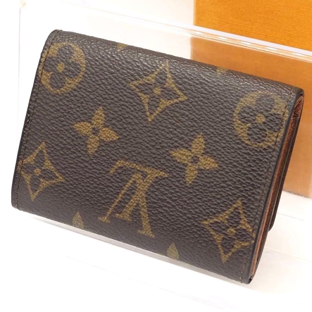 ルイヴィトン ポルトモネプラ モノグラム ケース コンパクト ブラウン