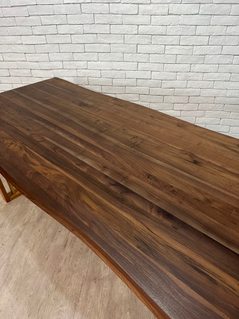 【なると 】180cm ダイニングテーブル　無垢材　デスク　机