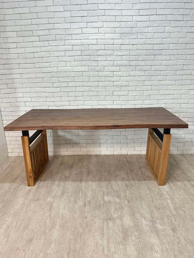 【なると 】180cm ダイニングテーブル　無垢材　デスク　机