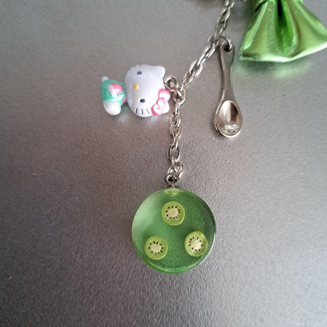 キティ　キウイ　ゼリー　ストラップ　タグ付き