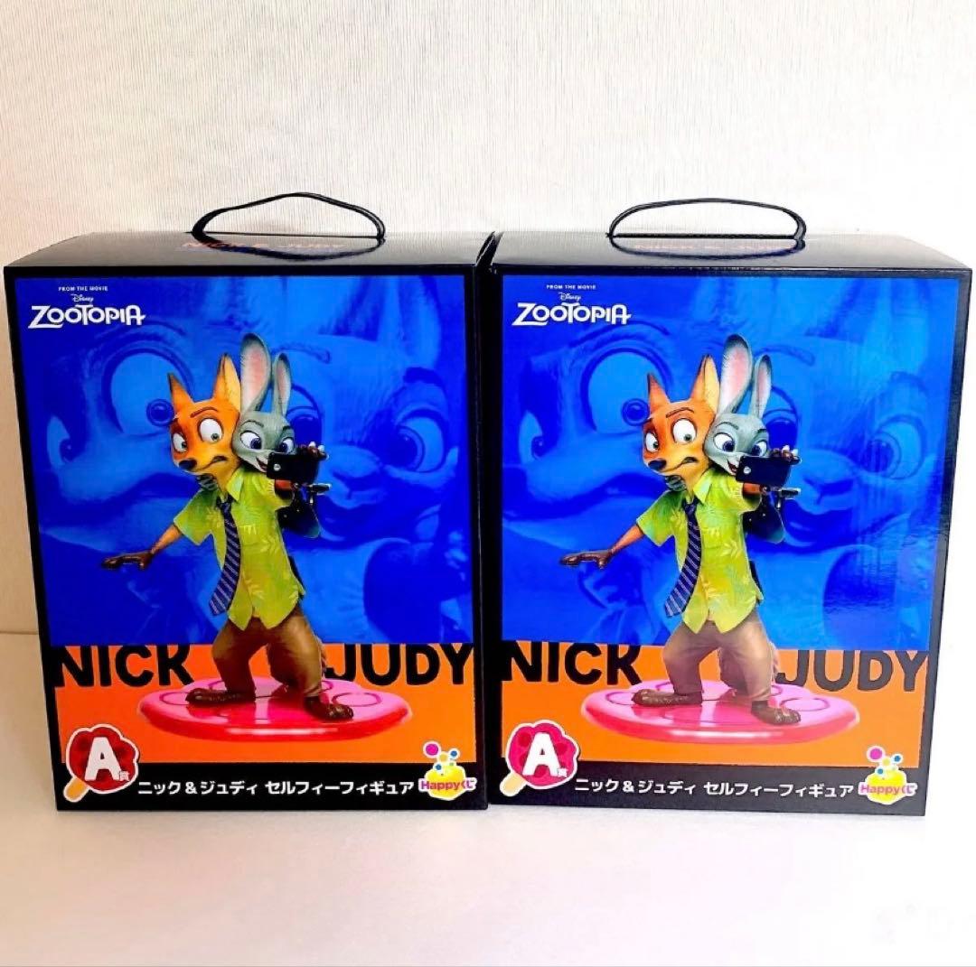 ズートピア happyくじ A賞 ニック&ジュディ セルフィーフィギュア くじ
