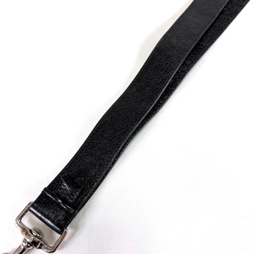 BALENCIAGA バレンシアガ ネックストラップ　ロゴ レザー