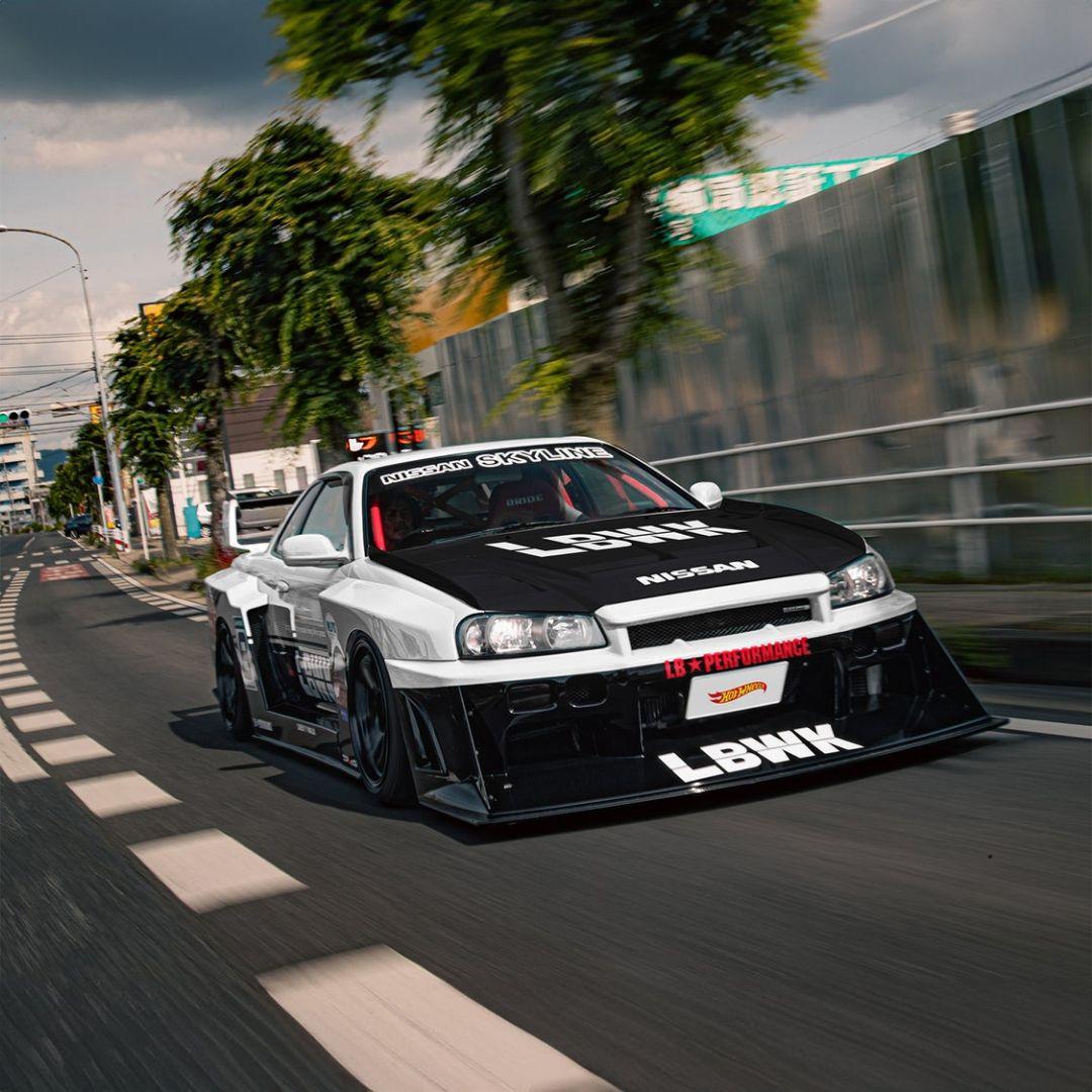 ホットウィール 日産 スカイライン LBWK スーパーシルエット R34 10台